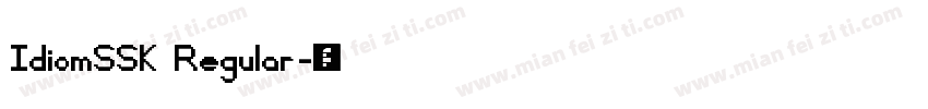 IdiomSSK Regular字体转换